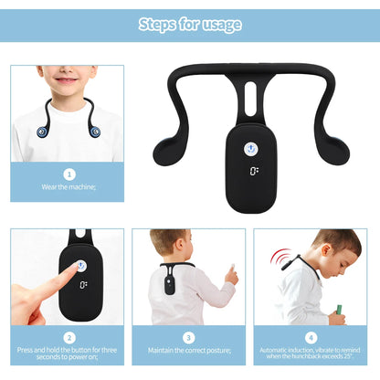 Invisible Smart Posture Corrector - Real-Time Back Training Device for Adults and Kids